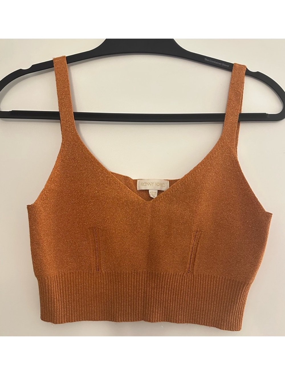 Ronny Kobo Laney Ribbed Knit Midi Skirt and Tank in Burnt Orange Size Medium - Picture 6 of 7